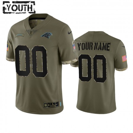 Tröjor Carolina Panthers Custom Olive 2022 Salute To Service Limited - Barn Tröjor Carolina Panthers Custom Olive 2022 Salute To Service Limited - Barn